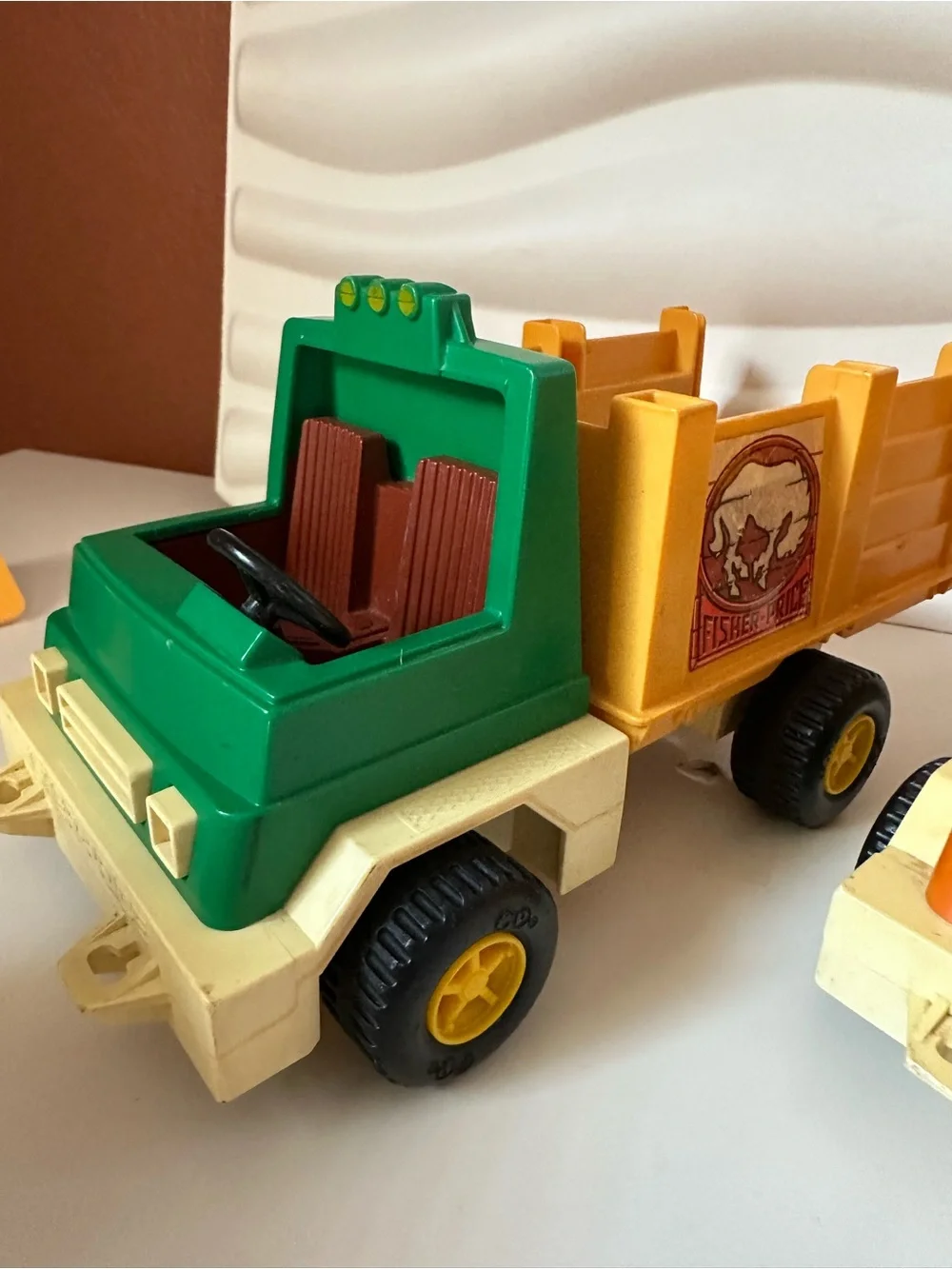 Vintage Fisher-Price Husky Helpers Rodeo Rig Dump Truck #330 #328 lot 3 1979